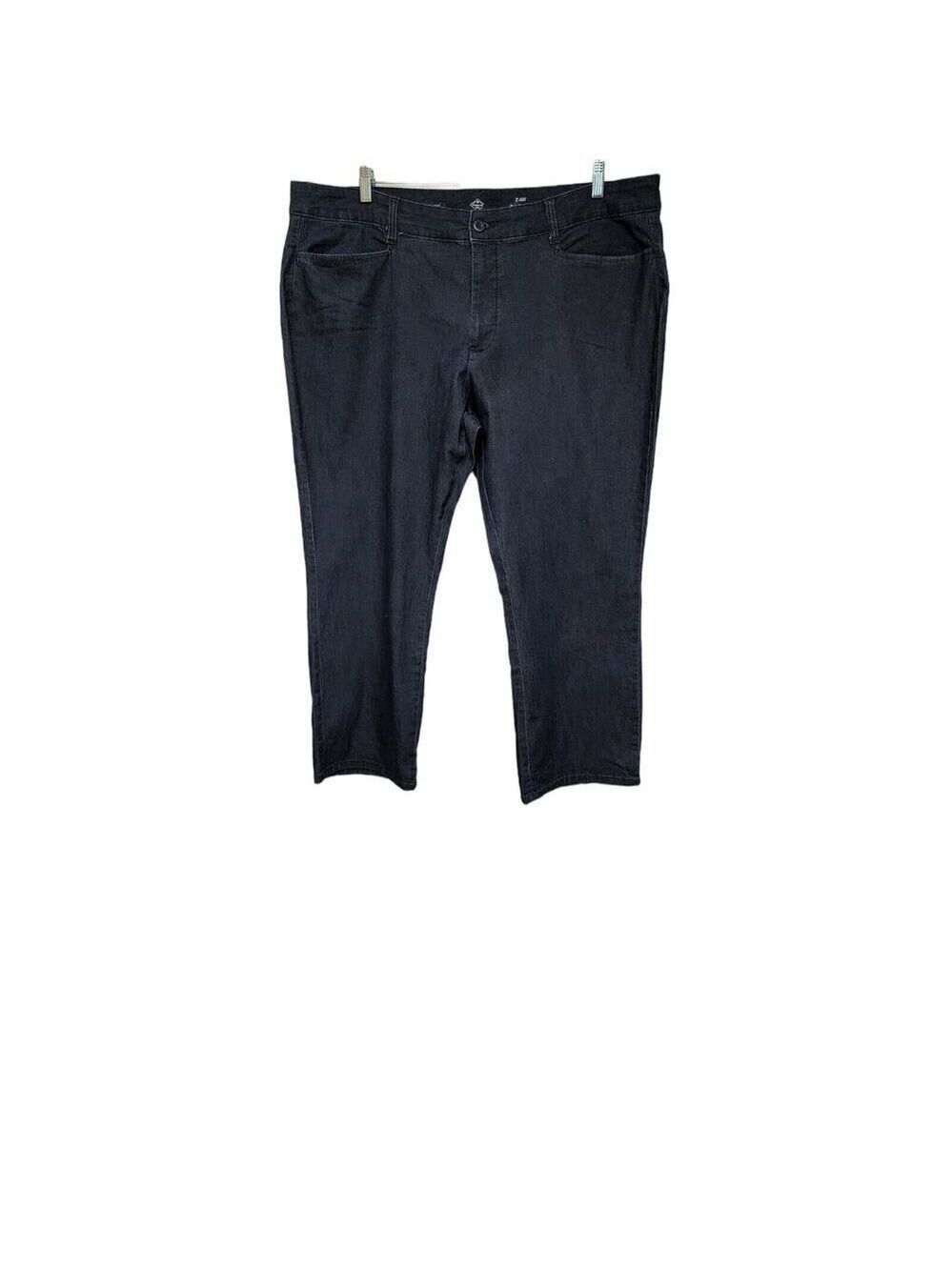 St. John's Bay Straight Leg Women's size 24W Short Dark Wash Blue Denim Jeans